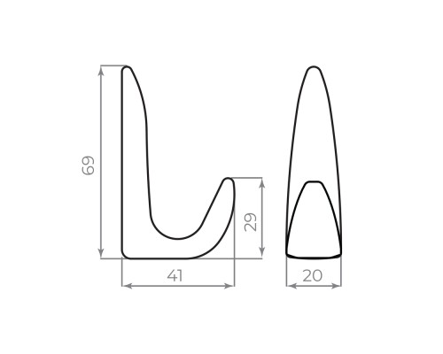 Крючок Ajax (Аякс) настенный MB-LM/K-002 BL черный Крючок Ajax (Аякс) настенный MB-LM/K-002 BL черный