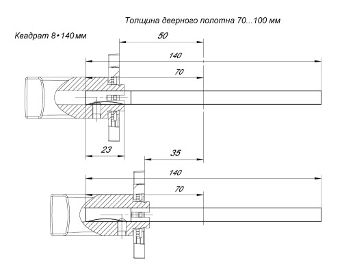 Квадрат Armadillo (Армадилло) для ручек Spindle 8х140 Квадрат Armadillo (Армадилло) для ручек Spindle 8х140