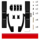 Ручка-штанга Fuaro (Фуаро) нажимная AP.1700B push-bar (ANTI-PANIC 1700В) накладной для одно/двуствор. дверей