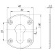 Накладка Fuaro (Фуаро) на цилиндр ESC.C+C/OV.set (ESC031) CP хром (2шт.)
