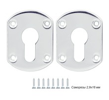 Декоративная Punto (Пунто) накладка ESC031-SS (нержавейка) на цилиндр (1 пара)