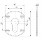 Накладка Fuaro (Фуаро) на цилиндр ESC.C+C/OV.set (ESC031) SN мат.никель (2шт.)