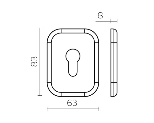 Накладка Fuaro (Фуаро) на цилиндр ESC.C.XL/K.486 (ESC 486-C SQ XL) CP хром (1 шт.) Накладка Fuaro (Фуаро) на цилиндр ESC.C.XL/K.486 (ESC 486-C SQ XL) CP хром (1 шт.)