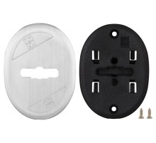 Накладка Mottura (Моттура) на сувальдный замок овальная со шторкой 95.324 (МАТОВЫЙ ХРОМ), 1 шт