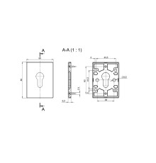 Накладка Fuaro (Фуаро) на цилиндр ESC.C.RL/K.486 (ESC 486-C RL) ABG-6 зелёная бронза (1шт.)