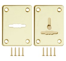 Декоративная Fuaro (Фуаро) накладка ESC081/082-GP-2 (ЗОЛОТО) на сув. замок сталь (1пара)