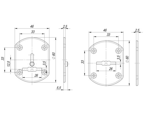 Накладка Fuaro (Фуаро) на сувальдный замок ESC.S-lift+S/OV.set (ESC021) с шторкой CP хром (2шт.) Накладка Fuaro (Фуаро) на сувальдный замок ESC.S-lift+S/OV.set (ESC021) с шторкой CP хром (2шт.)