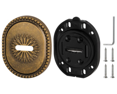Накладка Armadillo (Армадилло) на сувальдный замок ESC.S-auto.CL/OV (PS-DEC CL / ATC Protector 1) OB-13 античная бронза