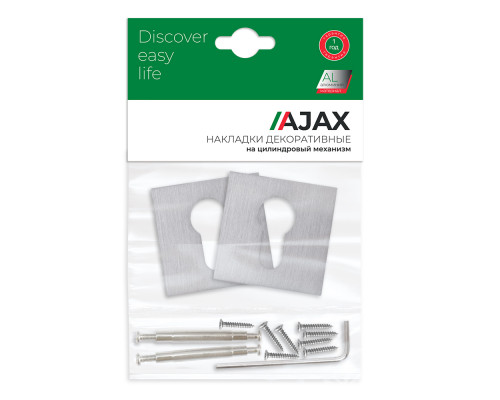 Накладка Ajax (Аякс) под цилиндр ET.K.JS51 (ET JS) SSC-16 сатинированный хром Накладка Ajax (Аякс) под цилиндр ET.K.JS51 (ET JS) SSC-16 сатинированный хром