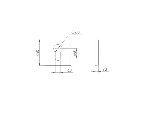 Накладка Ajax (Аякс) под цилиндр ET.K.JS51 (ET JS) SSC-16 сатинированный хром Накладка Ajax (Аякс) под цилиндр ET.K.JS51 (ET JS) SSC-16 сатинированный хром