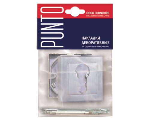 Накладка Punto (Пунто) под цилиндр ET.K.QL52 (ET QL) SSC-16 сатинированный хром Накладка Punto (Пунто) под цилиндр ET.K.QL52 (ET QL) SSC-16 сатинированный хром