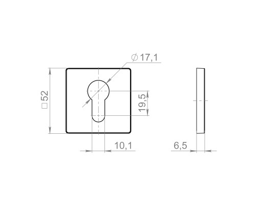 Накладка Fuaro (Фуаро) на цилиндр ET.K.ZL52 BL-24 черный