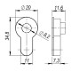 Вставка Armadillo (Армадилло) под шток для CYLINDER OB-13 Античная бронза