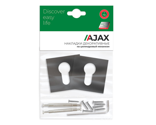 Накладка Ajax (Аякс) под цилиндр ET.K.JS51 (ET JS) BL-24 черный Накладка Ajax (Аякс) под цилиндр ET.K.JS51 (ET JS) BL-24 черный