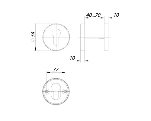 Накладка Fuaro (Фуаро) под цилиндр ET.R.DSS304-02 (DSS-02-ET) INOX 304 Накладка Fuaro (Фуаро) под цилиндр ET.R.DSS304-02 (DSS-02-ET) INOX 304