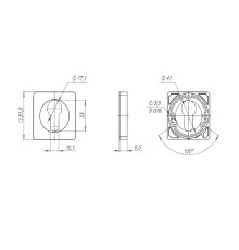 Накладка Ajax (Аякс) под цилиндр ET.K.JK51.IND SN/CP-3 мат.никель/хром