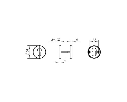 Накладка Fuaro (Фуаро) под цилиндр ET.R.DSS304-02 (DSS-02-ET) INOX 304 Накладка Fuaro (Фуаро) под цилиндр ET.R.DSS304-02 (DSS-02-ET) INOX 304
