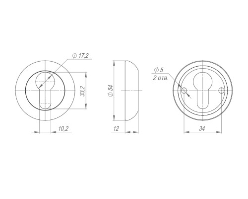 Вставка Armadillo (Армадилло) CYLINDER ET-CP- хром Вставка Armadillo (Армадилло) CYLINDER ET-CP- хром