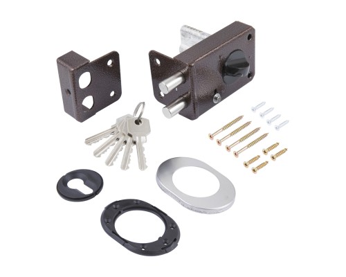 Замок Omega (Омега) накладной цилиндровый ЗН-2 ЗАЗ медь