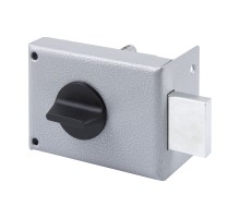 Замок Omega (Омега) накладной цилиндровый ЗН1-1.1 ГЛ серый, 5 кл.