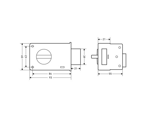 Замок Omega (Омега) накладной цилиндровый ЗН1-1 ЗАЗ медь