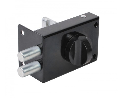 Замок Omega (Омега) накладной цилиндровый ЗН1 2Р черный