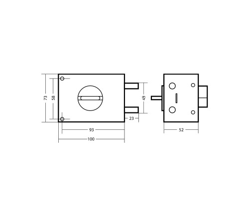 Замок Omega (Омега) накладной цилиндровый ЗН1-1.2 ГЛ серый, 5 кл.