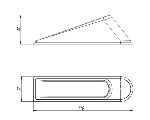 Фиксатор Ajax (Аякс) двери DSF-110 прозрачный