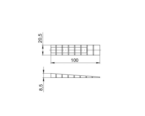 Клин монтажный Ajax (Аякс) с отломом LM/DSF-100 BR коричневый (2 шт)