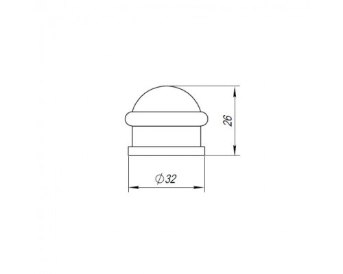 Упор Punto (Пунто) дверной напольный DFIX/F26 (DS PF-26) CP-8 хром Упор Punto (Пунто) дверной напольный DFIX/F26 (DS PF-26) CP-8 хром