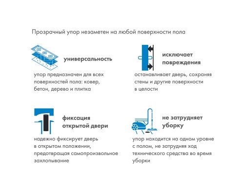 Упор Armadillo (Армадилло) дверной скрытый STELS TR Прозрачный Упор Armadillo (Армадилло) дверной скрытый STELS TR Прозрачный