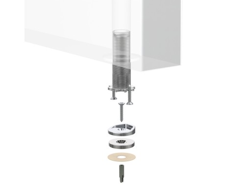 Упор Armadillo (Армадилло) дверной скрытый MAX INOX/2