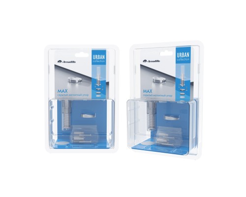 Упор Armadillo (Армадилло) дверной скрытый MAX INOX/2