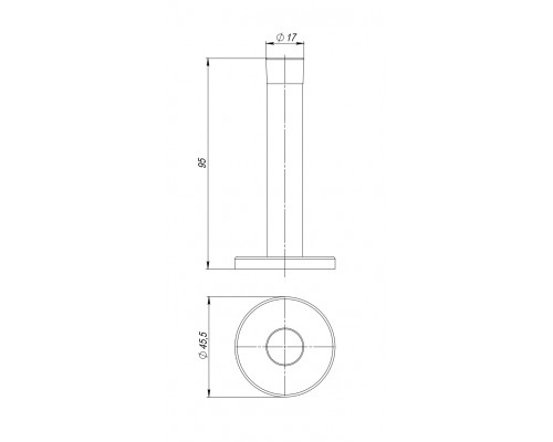 Упор Fuaro (Фуаро) дверной настенный STOPPER/M.15 INOX (нерж. сталь) Упор Fuaro (Фуаро) дверной настенный STOPPER/M.15 INOX (нерж. сталь)