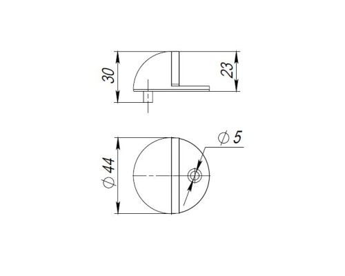 Упор Punto (Пунто) дверной напольный DFIX/F50 (DS PF-50 ) GR-23 графит Упор Punto (Пунто) дверной напольный DFIX/F50 (DS PF-50 ) GR-23 графит