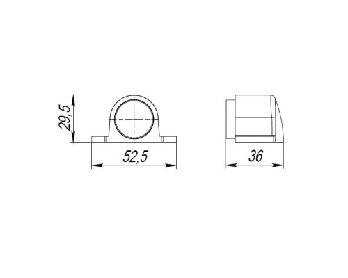 Упор Punto (Пунто) дверной напольный DFIX/F52 (DS PF-52) CP-8 хром Упор Punto (Пунто) дверной напольный DFIX/F52 (DS PF-52) CP-8 хром