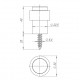 Упор Fuaro (Фуаро) дверной напольный STOPPER/14 (DS-14) SN-3 мат.никель