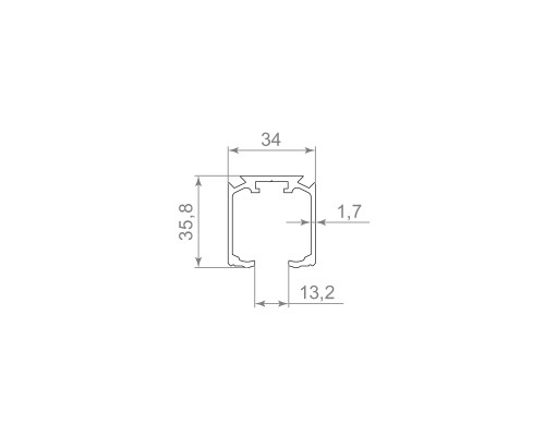 Комплект Armadillo (Армадилло) верхняя направляющая + декор.накладка SLD.Comfort-PRO.KIT/2000 track + dec (2м) AL Алюминий Комплект Armadillo (Армадилло) верхняя направляющая + декор.накладка SLD.Comfort-PRO.KIT/2000 track + dec (2м) AL Алюминий