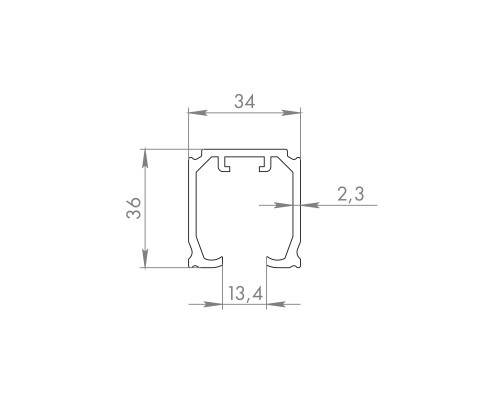 Верхняя Armadillo (Армадилло) направляющая SLD.Comfort-PRO/2000 track AL алюминий