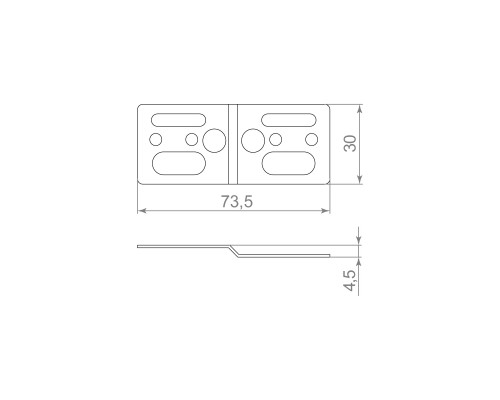Комплект Armadillo (Армадилло) пластина крепежная с винтами SWD.Scope 75/30/5 plate with screws Комплект Armadillo (Армадилло) пластина крепежная с винтами SWD.Scope 75/30/5 plate with screws