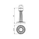 Упор Armadillo (Армадилло) дверной настенный DH033 CL/OB-13 Античная бронза