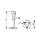 Упор Armadillo (Армадилло) дверной настенный STOPPER/ZA033 (DH033ZA) CP-8 хром