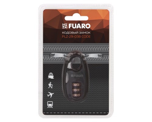 Замок Fuaro (Фуаро) кодовый PLZ-TRAVEL-2903B CODE (PLZ-29-03B) /блистер
