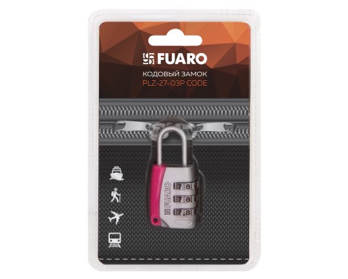 Замок Fuaro (Фуаро) кодовый PLZ-TRAVEL-2703P CODE (PLZ-27-03P) /блистер Замок Fuaro (Фуаро) кодовый PLZ-TRAVEL-2703P CODE (PLZ-27-03P) /блистер