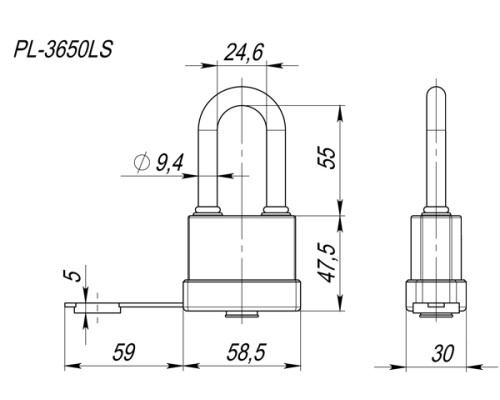 Замок Fuaro (Фуаро) навесной PL-WEATHER-3650 LS 3key (PL-3650 LS) удл. дужка, англ. /блистер Замок Fuaro (Фуаро) навесной PL-WEATHER-3650 LS 3key (PL-3650 LS) удл. дужка, англ. /блистер