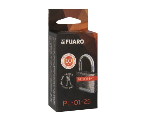 Замок Fuaro (Фуаро) навесной PL-UNI-0125 (PL-01-25) 2key англ. /блистер Замок Fuaro (Фуаро) навесной PL-UNI-0125 (PL-01-25) 2key англ. /блистер