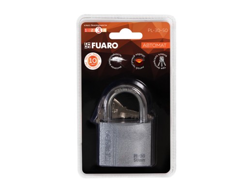 Замок Fuaro (Фуаро) навесной PL-PROTEC-3050 3key (PL-3050) англ. /блистер
