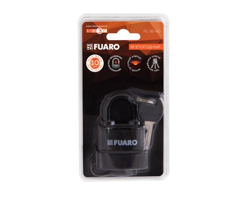 Замок Fuaro (Фуаро) навесной PL-WEATHER-3640 Black 3key (PL-3640) англ. Замок Fuaro (Фуаро) навесной PL-WEATHER-3640 Black 3key (PL-3640) англ.