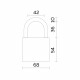 Замок Fuaro (Фуаро) навесной PL-PROTEC-4071 3key (PL-4070) англ. /блистер