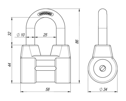 Замок Fuaro (Фуаро) навесной PL-2055 (55 мм) 4 Замок Fuaro (Фуаро) навесной PL-2055 (55 мм) 4